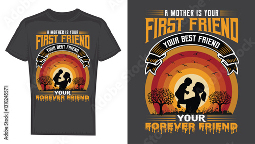 Motherday vintage trendy t-shirt design