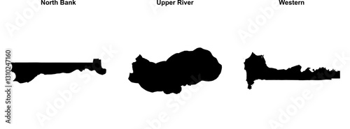 North Bank, Upper River, Western outline maps