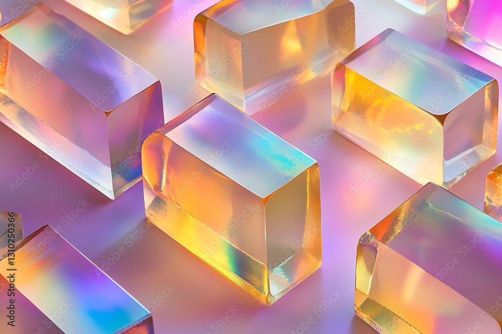 Abstract Iridescent Geometric Shapes Abstract Iridescent Geometric Shapes