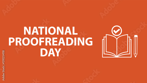 National proofreading day web banner design illustration 