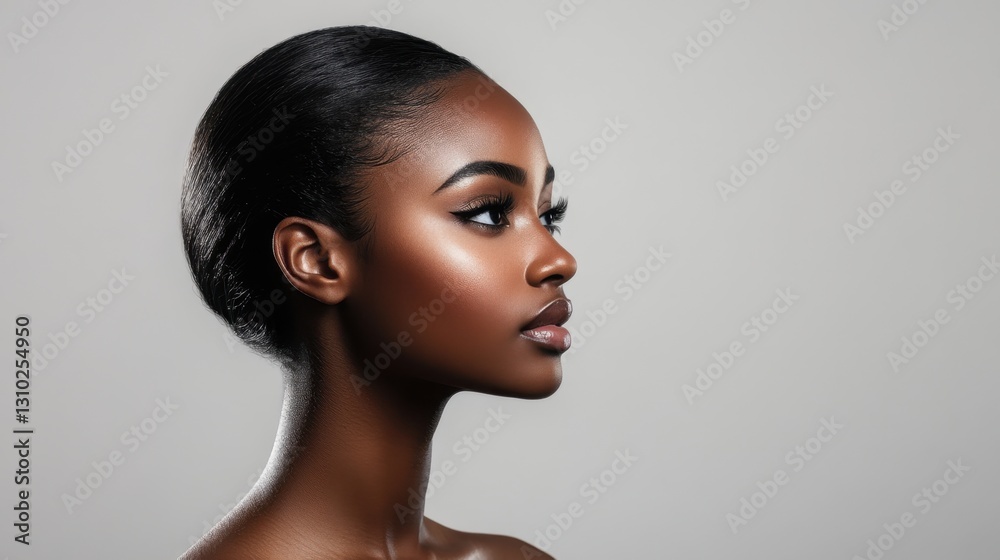 Soft-lit woman's profile Soft-lit woman's profile