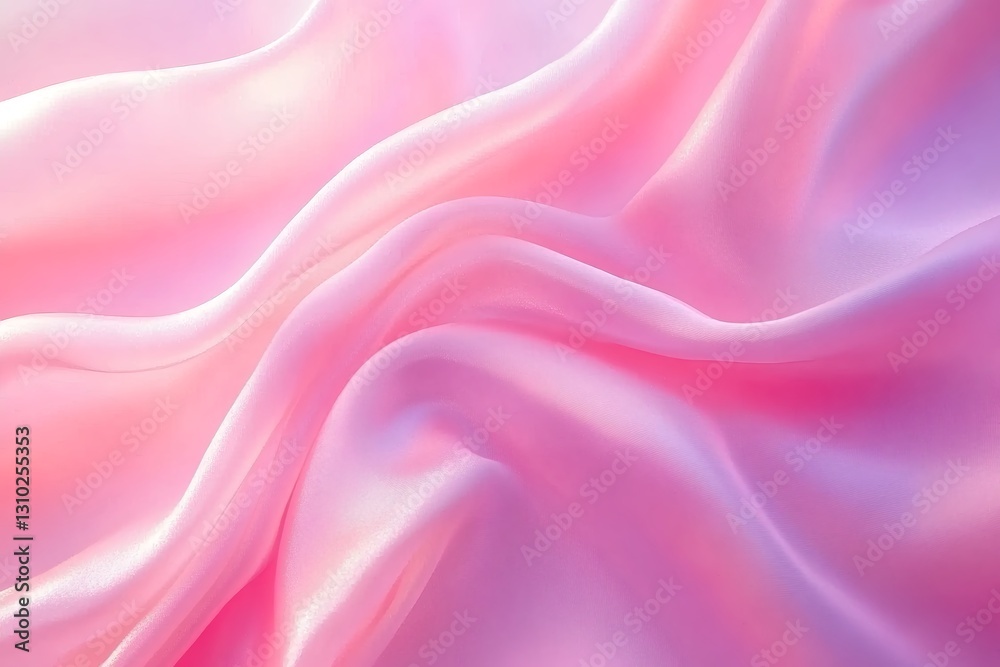 Obraz premium Gentle waves of pink silk, a dreamlike texture for abstract backgrounds