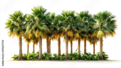 palm trees Isolated tree on white background
