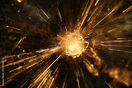 Golden Explosion in the Dark