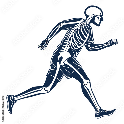 silhouette x - ray on white background