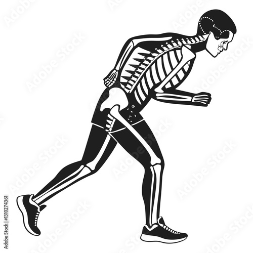 silhouette x - ray on white background
