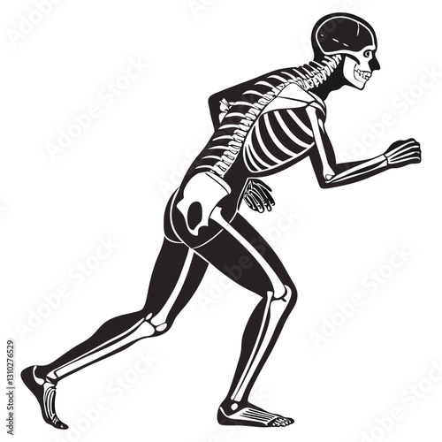 silhouette x - ray on white background