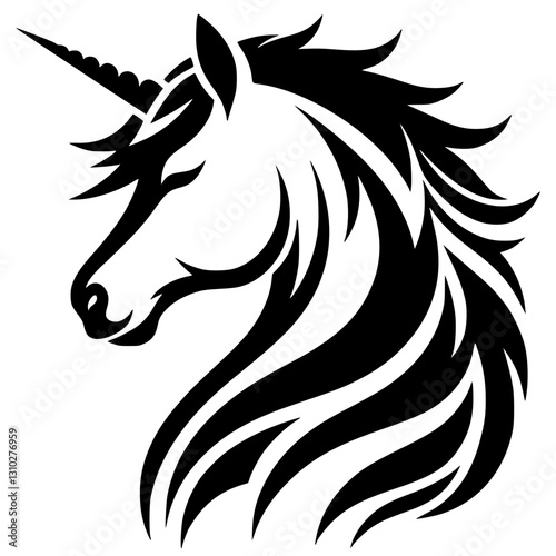 Simple unicorn silhouette