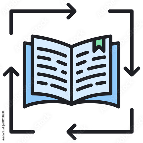 Continuous Learning Lineal Color Icon