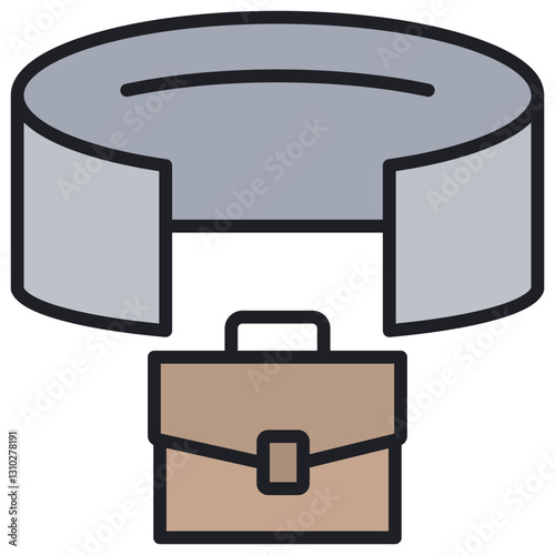 Vr Simulator Lineal Color Icon