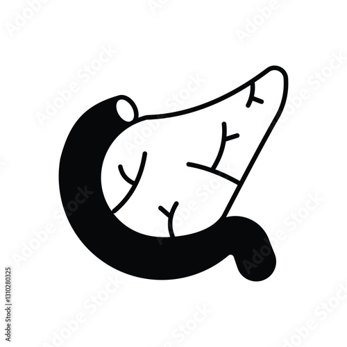 Pancreas vector icon