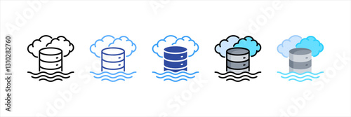 Data Lake Multi Style Icon Set