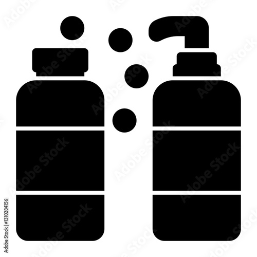 Shampoo bottle solid icon