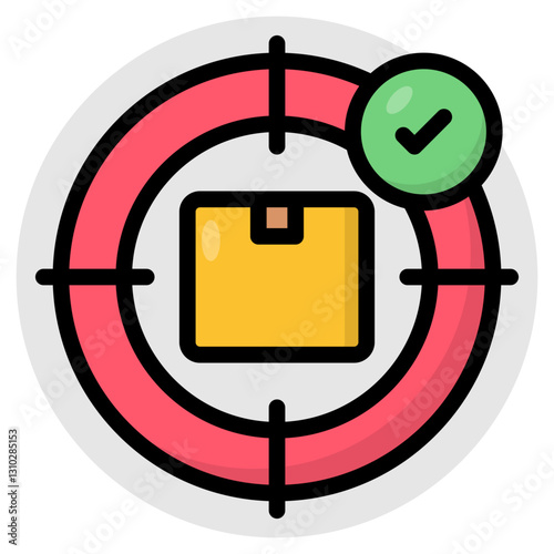 Modern design icon of target parcel