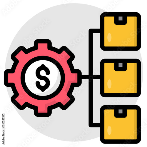 Trendy design icon of parcel management