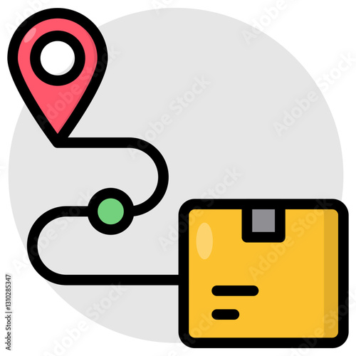 Modern design icon of parcel tracking