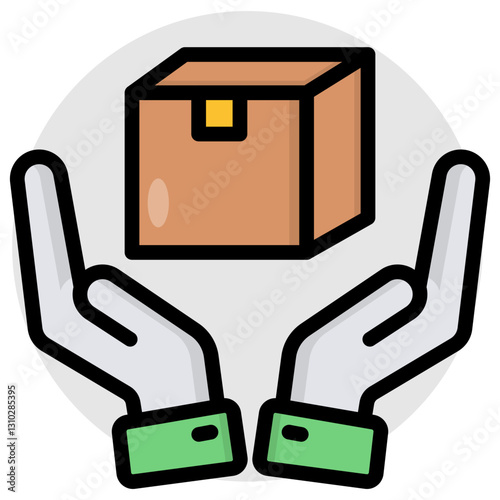 Premium download icon of parcel care
