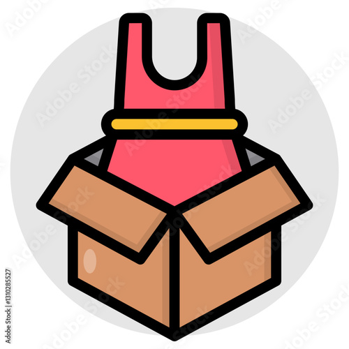 Modern design icon t shirt parcel