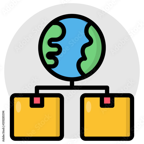 A perfect design icon of global delivery