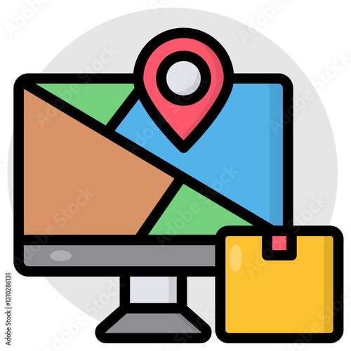 Modern design icon of parcel tracking
