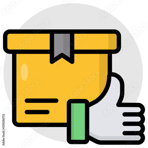 Flat design icon of customer feedback