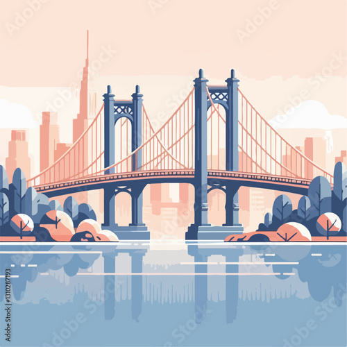 bridge vector illustration