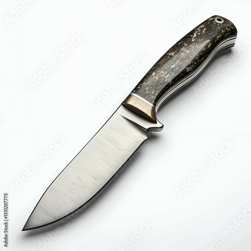 Precision Crafted Stainless Steel Chef's Knife with Ergonomic Wood Handle for Professional Cooking and Outdoor Adventure photo