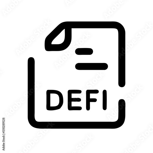 DeFi document icon representing decentralized finance concept -