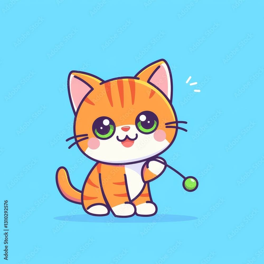 Obraz premium Cute Orange Cat Playing