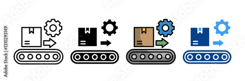 Material Handling  Icon Set Multiple Style Collection