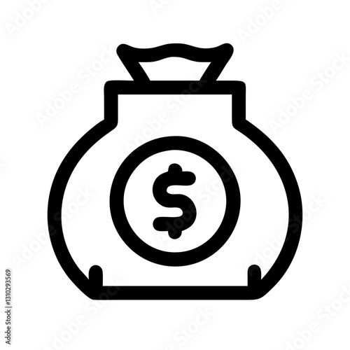 Savings icon representing financial security, money management concept