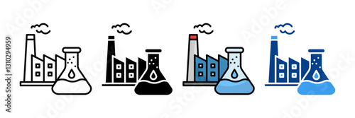 Chemical Industry  Icon Set Multiple Style Collection