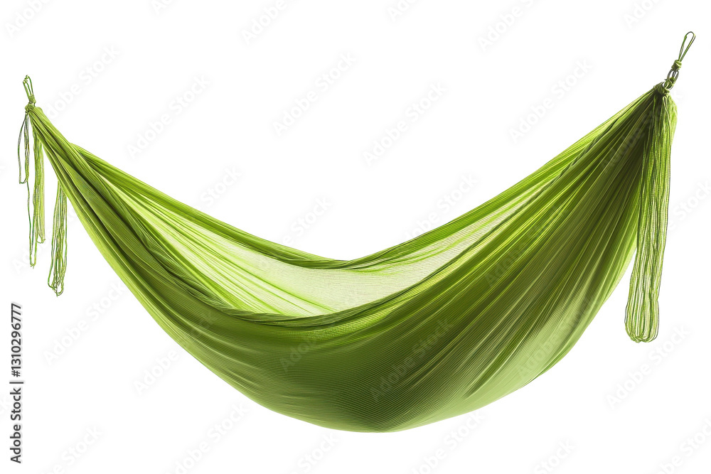 Bright green hammock ideal for relaxation and comfort in outdoor spaces during sunny days Bright green hammock ideal for relaxation and comfort in outdoor spaces during sunny days