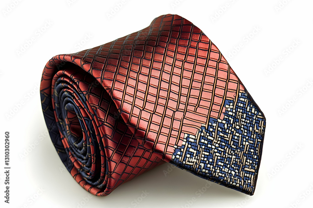 Rolled Tie, Elegant Pattern, Studio Shot Rolled Tie, Elegant Pattern, Studio Shot