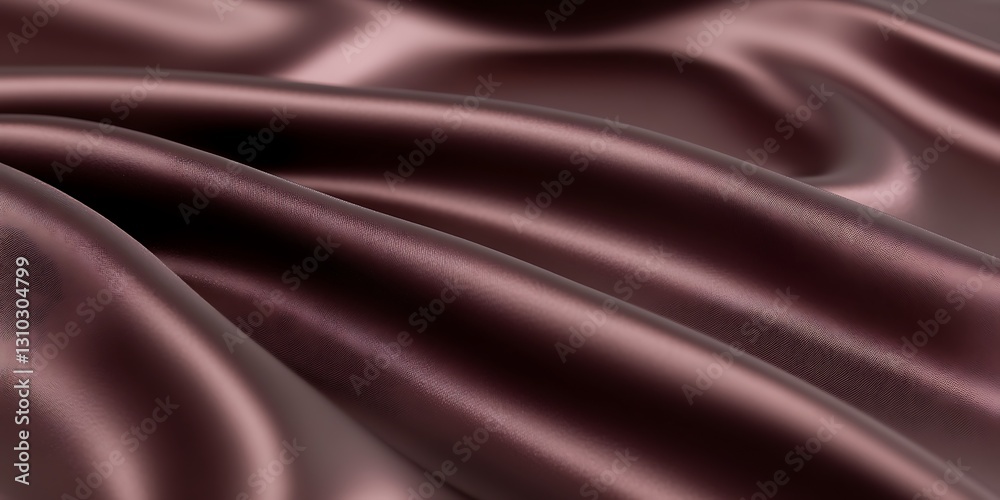 Fototapeta premium Luxurious mauve silk drapes creating elegant waves and shimmering sheen