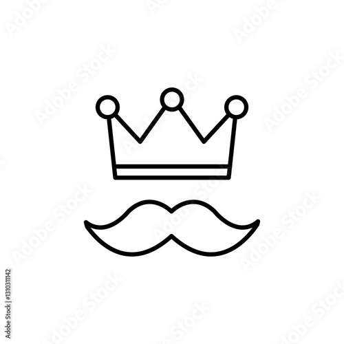 King dad line icon