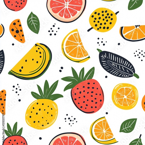 Professional Fruit Summer Pattern for Tropical Seamless Design