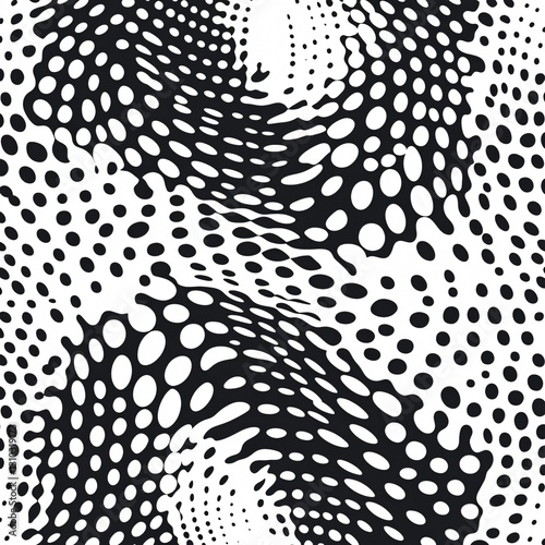 Halftone Bloat Effect Optical Illusion Abstract Design Image