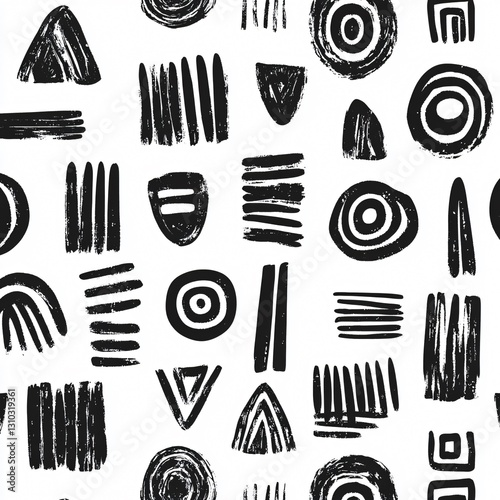 Professional Hand-Drawn Seamless Geometric Pattern for Modern Design Projects