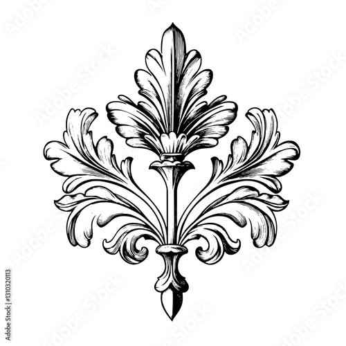 Exquisite engraved floral design showcasing intricate details perfect for tattoo art and premium packaging concepts