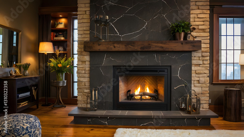 fireplace, ai generated