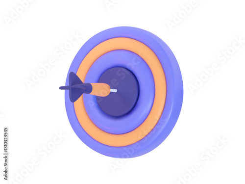 3D target with arrow