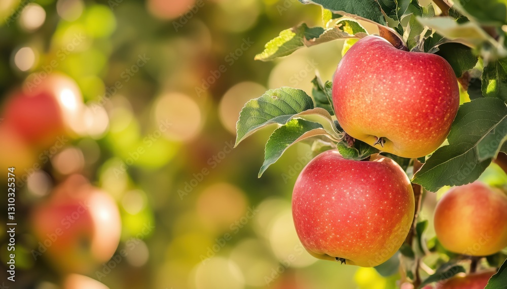 Ripe Apples In Orchard: A Picture Of The Orchard Ready For Harvesting. Shows Lush Trees Laden With Red Apples. Harvest Time! Ripe Apples In Orchard: A Picture Of The Orchard Ready For Harvesting. Shows Lush Trees Laden With Red Apples. Harvest Time!