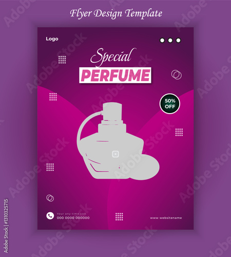 Special perfume flyer  design template presentation