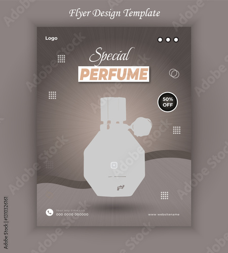 Special perfume flyer  design template presentation
