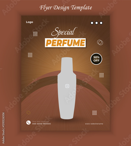 Special perfume flyer  design template presentation