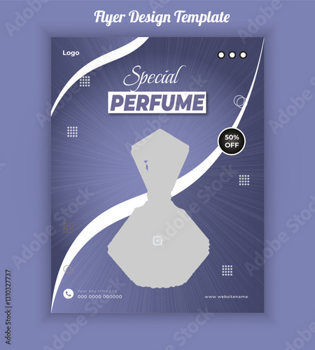 Special perfume flyer  design template presentation