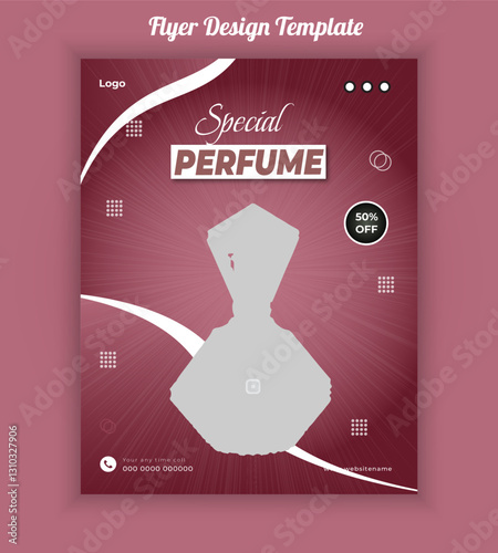 Special perfume flyer  design template presentation