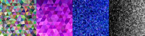 Chaotic triangle polygon background collection