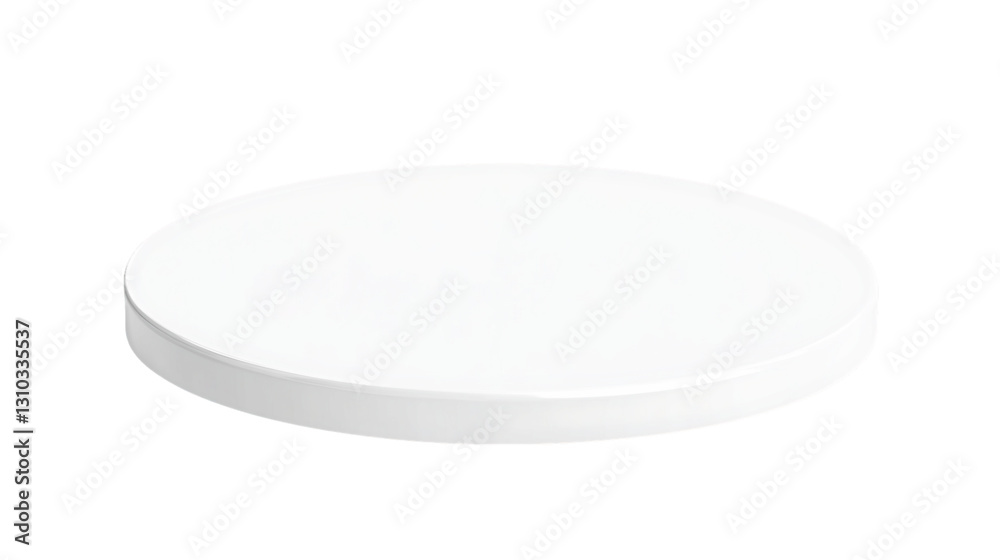 3D rendering of a white round base on a transparent background, PNG 3D rendering of a white round base on a transparent background, PNG